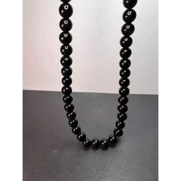 10mm Black Onyx necklace with sterling silver clasp *NEW* - Picture 7 of 11